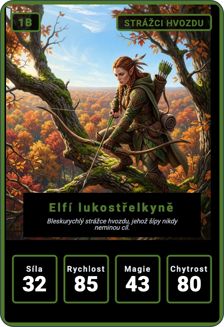 Kvarteto: Lesní bytosti — náhled karty 9