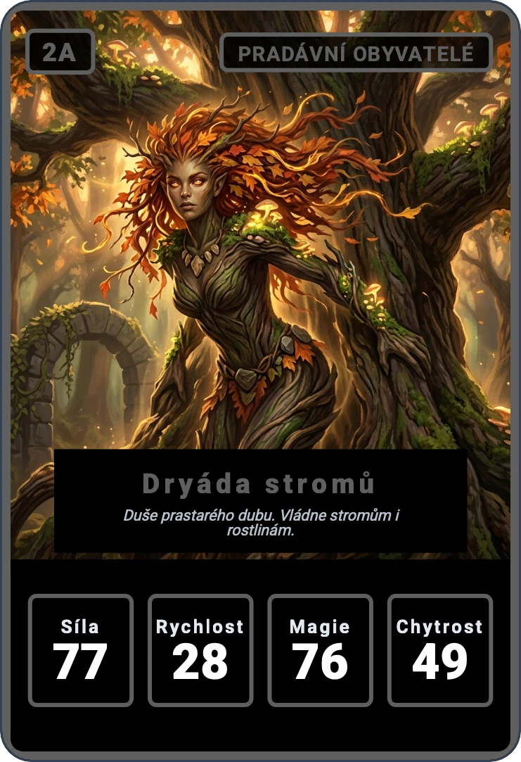 Kvarteto: Lesní bytosti — náhled karty 2