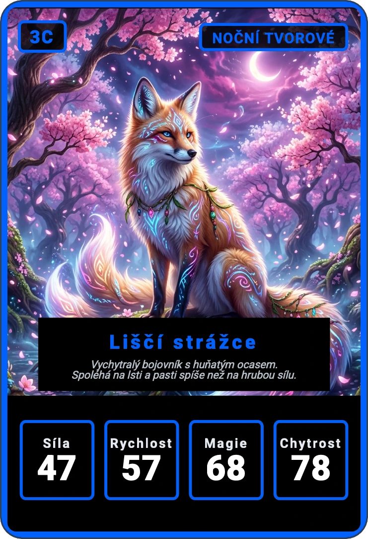 Kvarteto: Lesní bytosti — ukázková karta 8