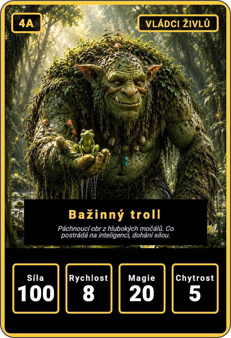 Kvarteto: Lesní bytosti — náhled karty 4