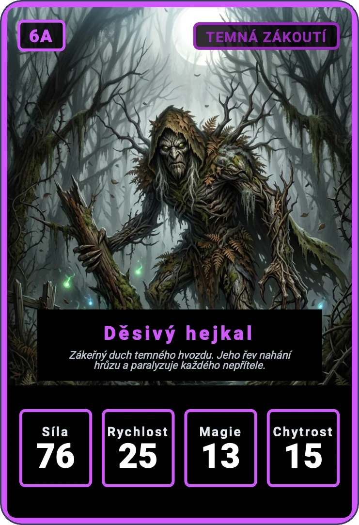 Kvarteto: Lesní bytosti — náhled karty 6