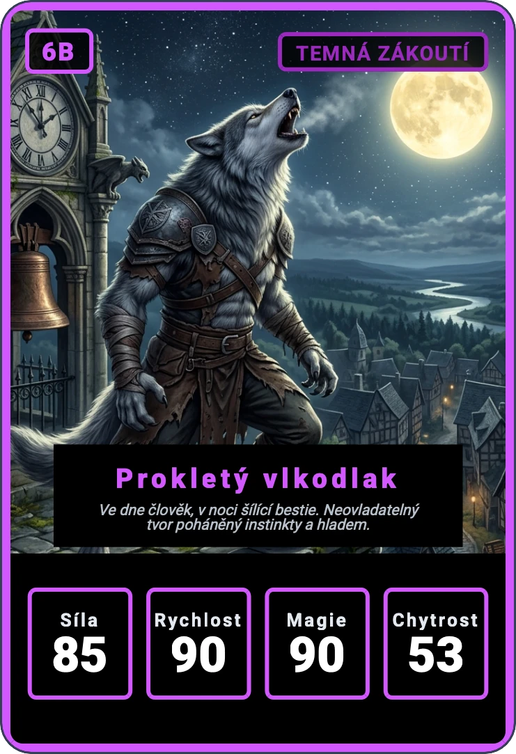 Kvarteto: Lesní bytosti — ukázková karta 10