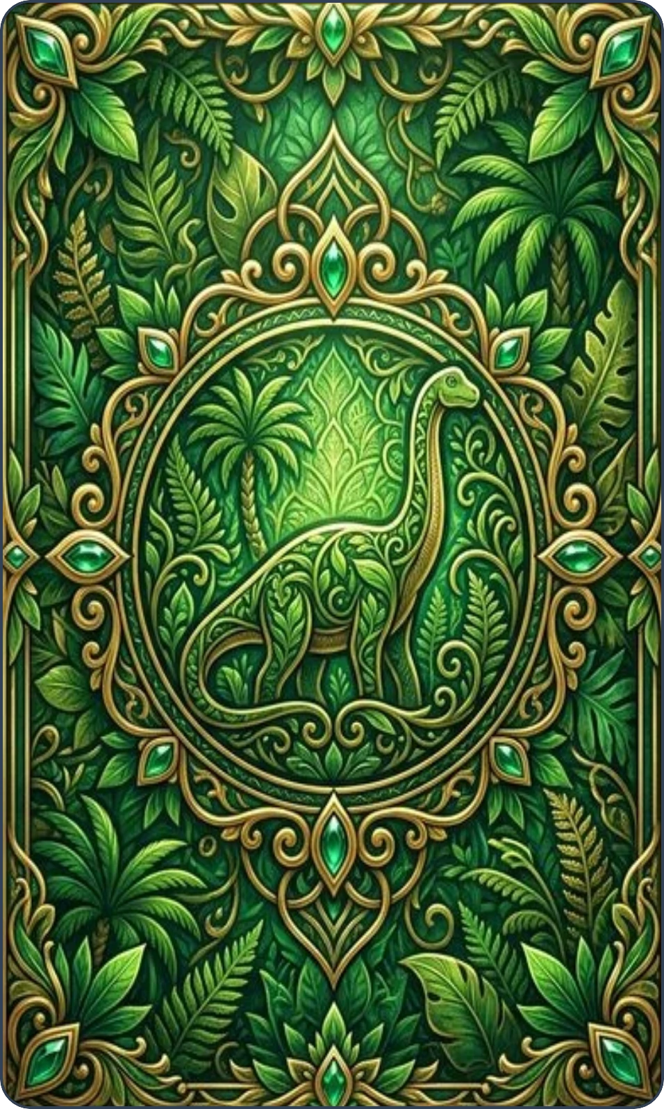 zelené listy ornament